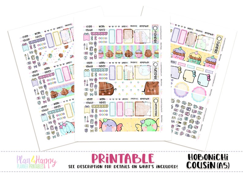 Hobonichi Cousin (A5) Daily Kit, Chocolate Fun Kit , Hobonichi Cousin ...