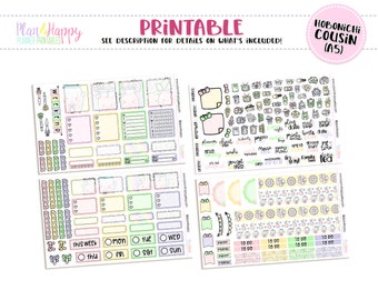 Hobonichi Cousin (A5) Weekly Kit, Kawaii Pink Lemonade Weekly Kit, Printable Planner Stickers, Printable Weekly Kit, Hobonichi Weekly Kit