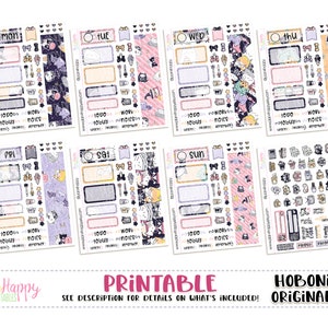 Hobonichi Original (A6) Weekly Kit, süße Halloween Katzen Weekly Kit, druckbare Planner Aufkleber, Daily Kit, Hobonichi A6 japanische Version