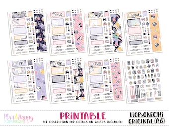Hobonichi Original (A6) Weekly Kit, Cute Halloween Cats Weekly Kit, Printable Planner Stickers, Daily Kit, Hobonichi A6 Japanese Version