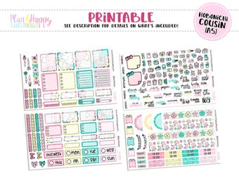 Hobonichi Cousin (A5) Weekly Kit, Kawaii Flamingo Weekly Kit, Printable Planner Stickers, Printable Weekly Kit, Hobonichi Weekly Kit