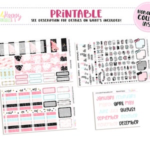 Hobonichi Cousin (A5) Kit Mensual, Kit Mensual Flamingo, Hobonichi A5, Pegatinas Hobonichi, Primo Hobonichi, Pegatinas de Planificador Imprimible