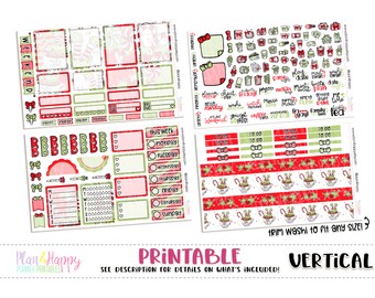 Printable Weekly Kit, Vertical Planner Weekly Kit, Xmas Cocoa Weekly Kit, Printable Planner Stickers, Printable Stickers