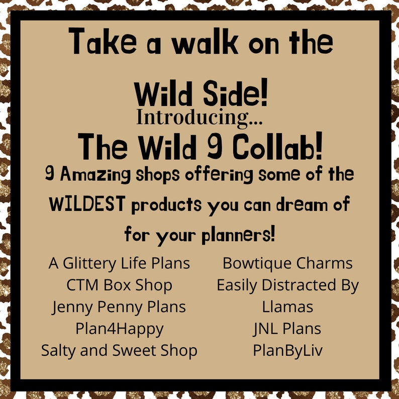 WILD 9 COLLAB Printable Weekly Kit Vertical Planner Weekly Etsy