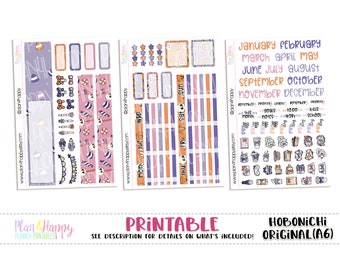 Hobonichi Original (A6) Monthly Kit, Halloween Candy Monthly Kit, Printable Planner Stickers, Monthly Kit, Hobonichi A6 Japanese Version