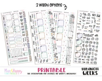 Hobonichi Weeks Weekly Kit, Spring Kitties Weekly Kit, Hobonichi Weeks Stickers, Hobo Weeks, Hobonichi Stickers