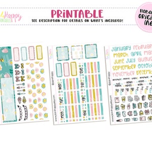Hobonichi Original (A6) monatliche Kit, Frühling monatliche Kit, druckbare Sticker, monatliche Kit, Hobonichi A6 japanische Version