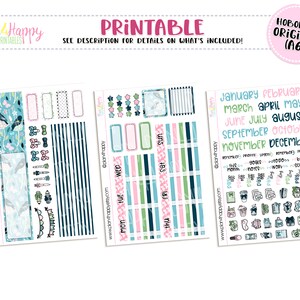 Hobonichi Original (A6) Monats-Kit, Birdsong Monats-Kit, druckbare Planer Sticker, Hobonichi A6 Japanische Version