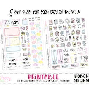 Hobonichi Original (A6) Wochen kit, Kawaii Gummy Bears Weekly Kit, druckbare Planer Sticker, Tägliches Kit, Hobonichi A6 Japanische Version