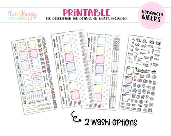 Hobonichi Weeks Weekly Kit, Kawaii Message In A Bottle Weekly Kit, Hobonichi Weeks Stickers, Hobo Weeks, Hobonichi Stickers