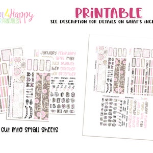 Hobonichi Original (A6) Monthly Kit, Floral Monthly Kit, Printable ...