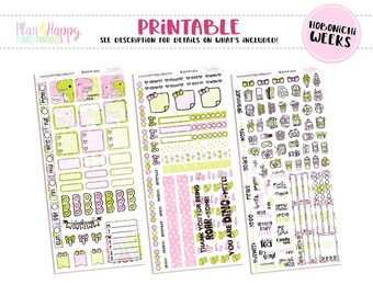 Hobonichi Weeks Weekly Kit, T-Rex Valentines Hobonichi Weeks Kit, Hobonichi Weeks Stickers, Hobo Weeks, Hobonichi Stickers