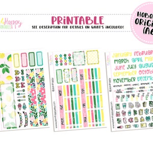 Hobonichi Original (A6) Monats-Kit, Sweet Tea Monats-Kit, druckbare Planer Sticker, Monats-Kit, Hobonichi A6 Japanische Version