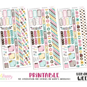 Hobonichi Weeks Mini Weekly Kits, Coffee Lover, 3 Mini Weekly Kits, Hobonichi Weeks Stickers, Hobo Weeks, Hobonichi Stickers