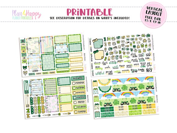 Printable Weekly Kit Vertical Planner Weekly Kit St | Etsy