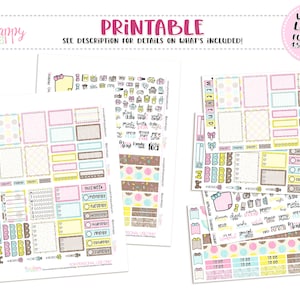 Printable Weekly Kit, Vertical Planner Weekly Kit, Smile Weekly Kit ...