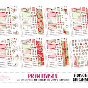 ほぼ日オリジナル（A6）ウィークリーキット、クリスマスココアウィークリーキット、印刷可能なプランナーステッカー、デイリーキット、ほぼ日A6日本語版