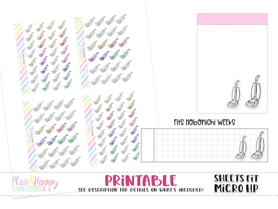 Glucose Meter, Printable Planner Stickers, Fits Micro Happy Notes