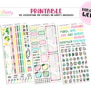 Hobonichi Weeks Monthly Kit, Sweet Tea Hobonichi Weeks Monthly, Printable Planner Stickers, Printable Monthly Kit, Hobonichi