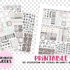 Hobonichi Weeks Weekly Kit, Pastel Woodland Hobonichi Weeks Kit, Hobonichi Weeks Stickers, Hobo Weeks, Hobonichi Stickers