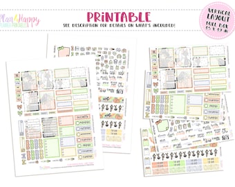 Printable Weekly Kit,  Vertical Planner Weekly Kit, Halloween Weekly Kit, Printable Planner Stickers, Printable Stickers