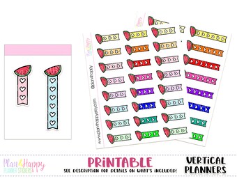 Listas de verificación de sandía, Pegatinas de planificador imprimibles, Pegatinas de planificador, Pegatinas de doodle, Pegatinas lindas, Pegatinas dibujadas a mano, Iconos de planificador