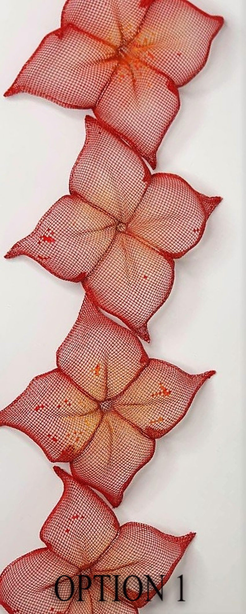 SET Decorative 3D Metalwiremesh Wall Hanging Flower Art Flower