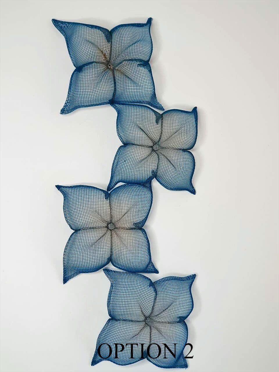 SET Decorative 3D MetalWireMesh Wall Hanging Flower Art Etsy