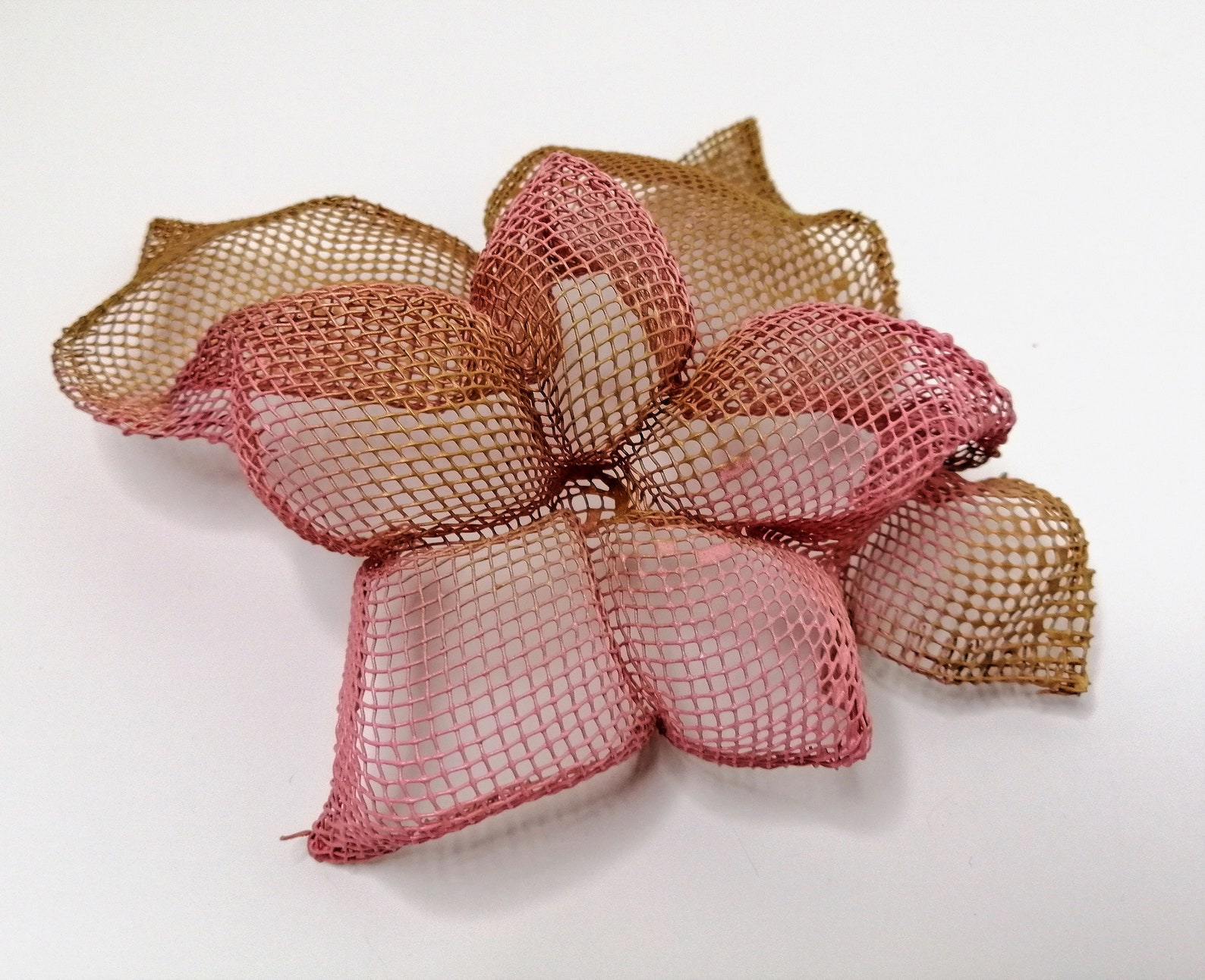 Decorative Art SET Metalwiremesh Flower Hanging Nature Etsy UK