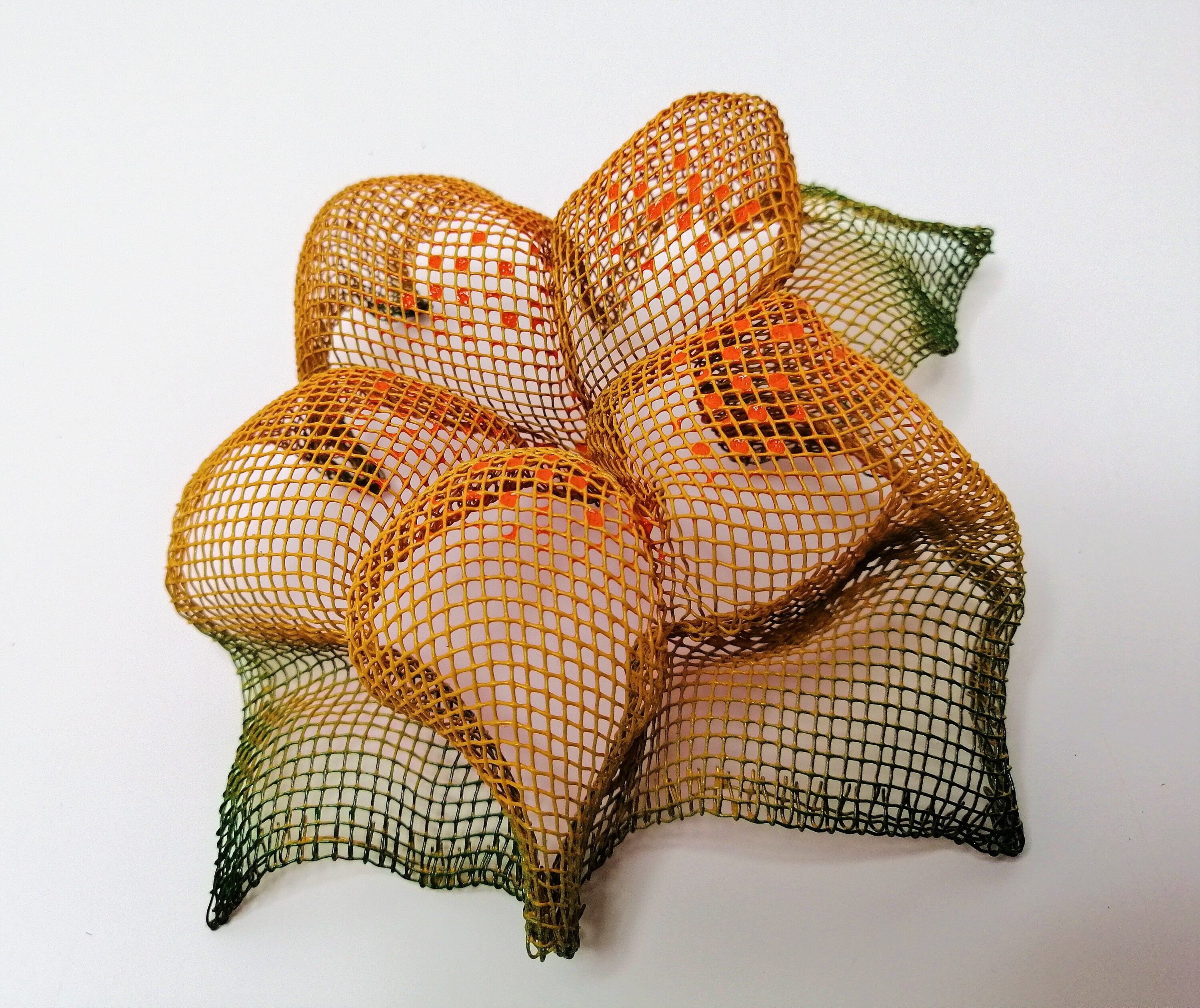 Decorative Art SET Metalwiremesh Flower Hanging Nature Etsy UK