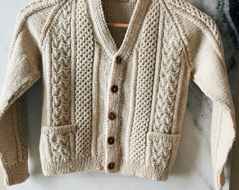 Vintage Hand Knit Child’s Button Down Sweater