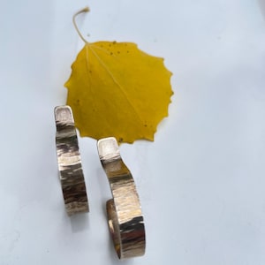 Vintage Textured Silver Hoop Earrings