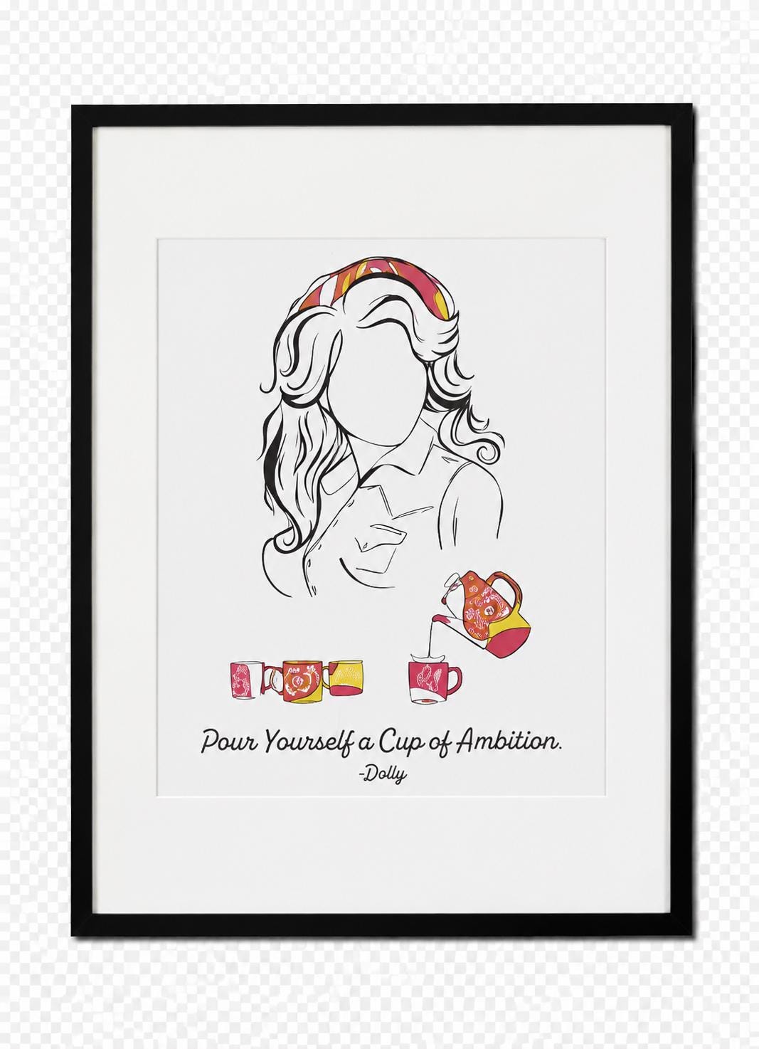 Dolly Inspired Print Colorful Retro Wall Art Limited Edition 16x20