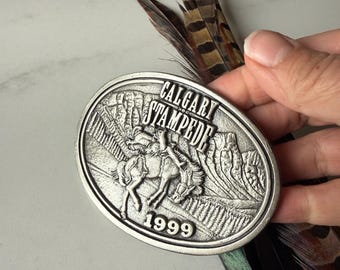 Vintage Calgary Stampede Cowboy Spänne Western Rodeo Bältesspänne 1999