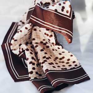 Vintage Polka Dot Acetate Square Scarf wild rag