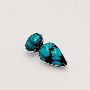 Vintage Turquoise and Silver Western Pendant