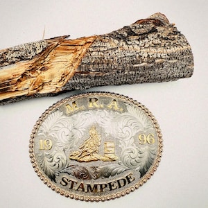 Vintage Western Rodeo Trophy Belt Buckle Canadian Barrel Racing