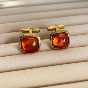 Vintage Baltic Amber Cufflinks