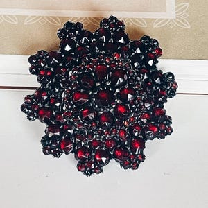 Vintage Bohemian Garnet Brooch