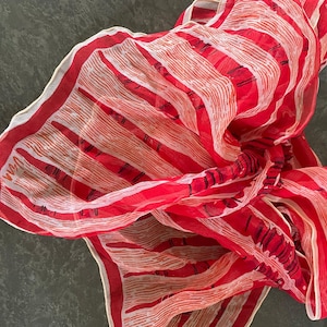 Vintage Vera Neumann Scarf in Red