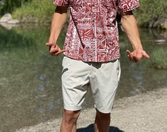Vintage Men’s Hawaiian Button Down Short Sleeved Shirt Size Small