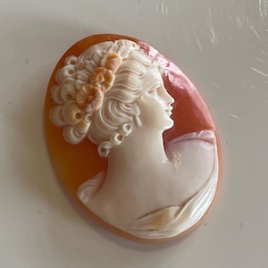 Vintage Hand Carved Shell Cameo
