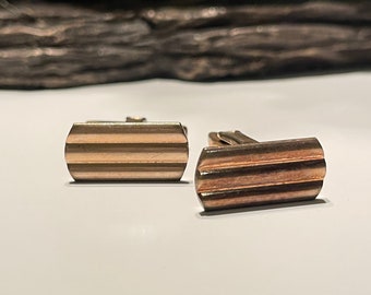 Boutons De Manchettes Plaqués Or - Style Ancienne Monnaie XXe Siècle, Occasion