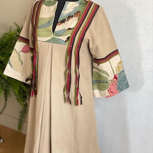 Vintage Kaftan Kleid in Beige nach Maß