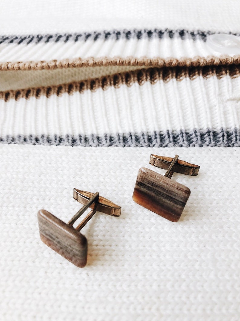 Natural Stone Vintage Cufflinks