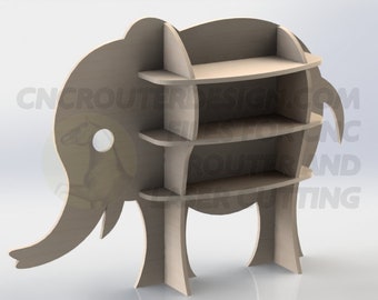 Elephant Rack Design File For CNC Router Cutting or Laser DXF Vectors Plans WoodWork plywood hardwood mdf children