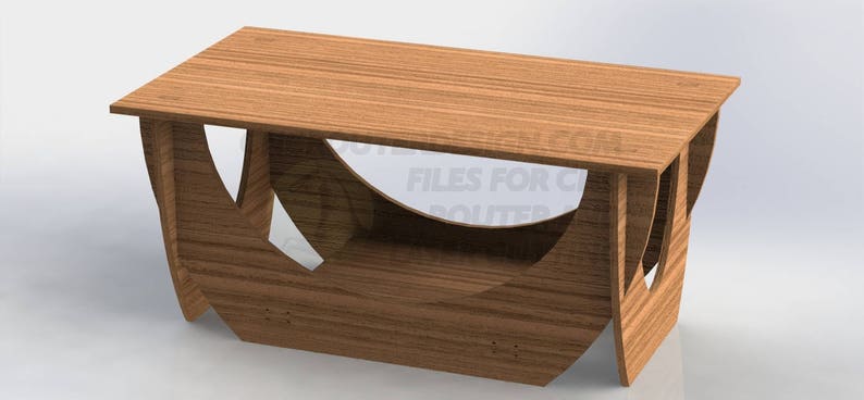 Pu&ograve; includere: Un tavolino da caff&egrave; in legno con piano rettangolare e lati curvi. Il tavolo &egrave; realizzato in legno marrone chiaro e presenta un design unico con forme ritagliate sui lati. Adatto per un soggiorno.