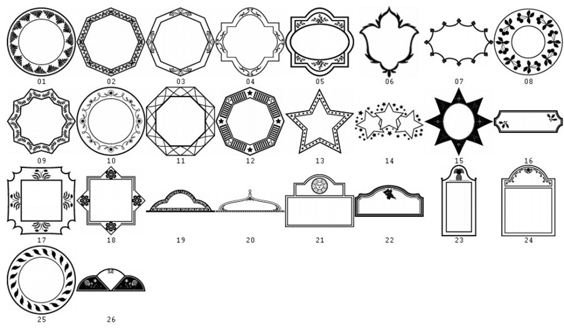 Artcam KIT 6500 DXF Laser Vectors Cutting CNC Router Woodworking - Etsy