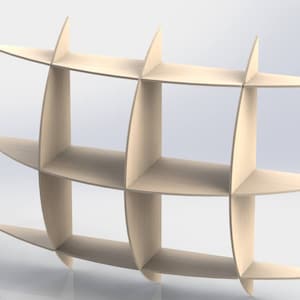 Regal-Design für Laserschneiden DXF Datei MDF Holzbearbeitung ArtCAM VCarve 049