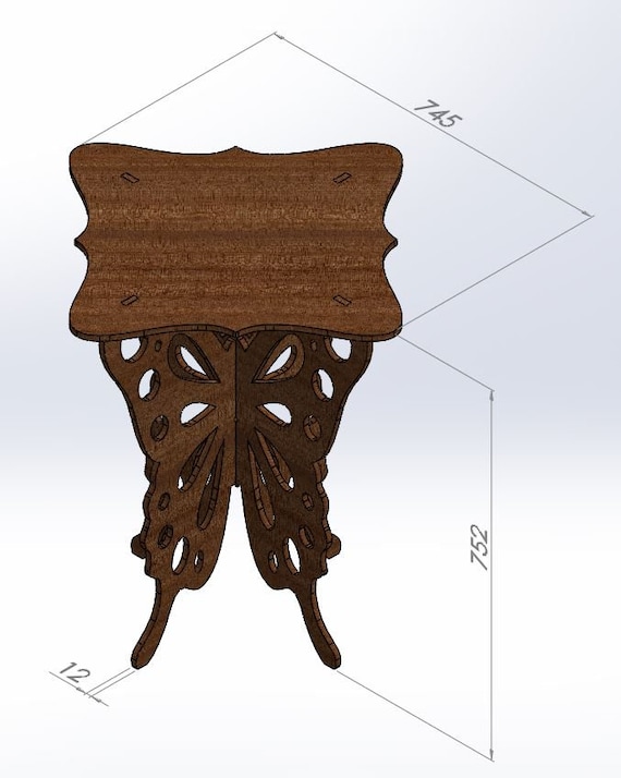 Vectors DXF Files Butterfly Table for CNC Router and Laser Aspire